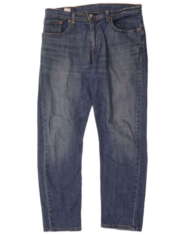 Levi's Masculino 502 Tapered Jeans W36 L32 Azul Algodão