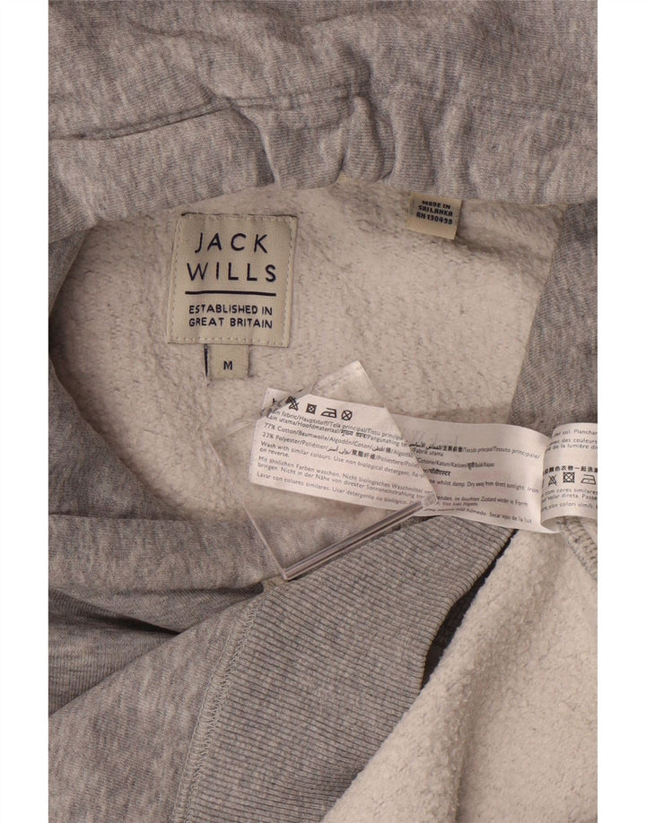 Suéter masculino com capuz gráfico JACK WILLS algodão cinza médio