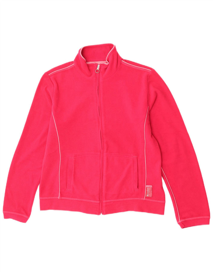 Jaqueta feminina Champion Zip Fleece UK 16 grande poliéster rosa