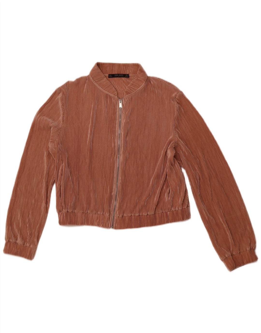 Jaqueta bomber feminina ZARA UK 16 grande poliéster rosa