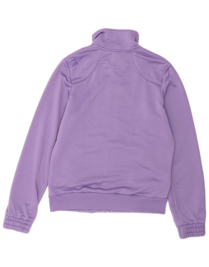 Reebok Womens Tracksuit Top Jacket UK 14 Médio Roxo Poliéster