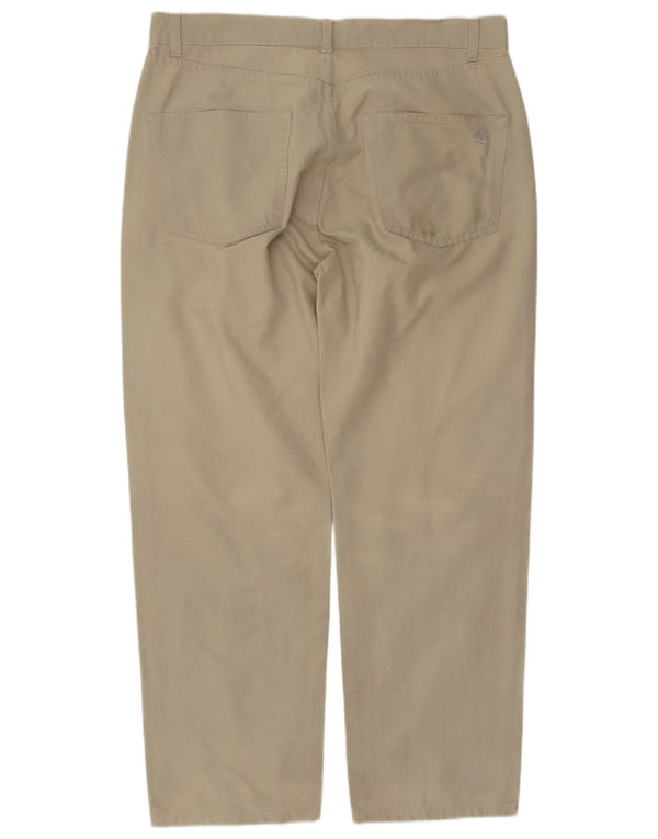 Timberland Calça masculina reta casual W38 L30 algodão bege