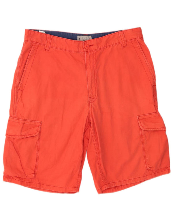 Shorts cargo masculino Marks & Spencer W32 médio algodão vermelho