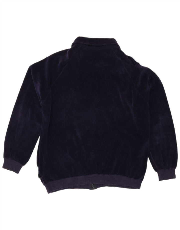 Jaqueta de treino feminina VINTAGE Reino Unido 16 grande algodão azul marinho