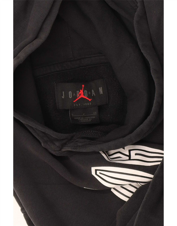 Jordan masculino gráfico moletom com capuz pequeno preto