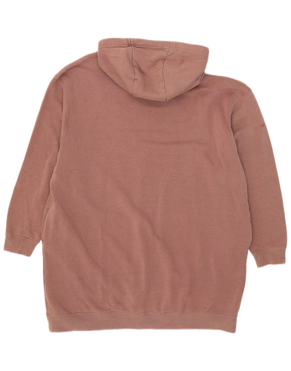 Jumper com capuz gráfico Nike feminino oversized Longline UK 14 marrom médio