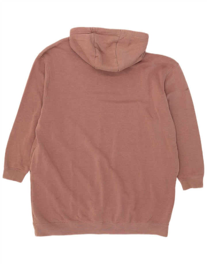 Jumper com capuz gráfico Nike feminino oversized Longline UK 14 marrom médio
