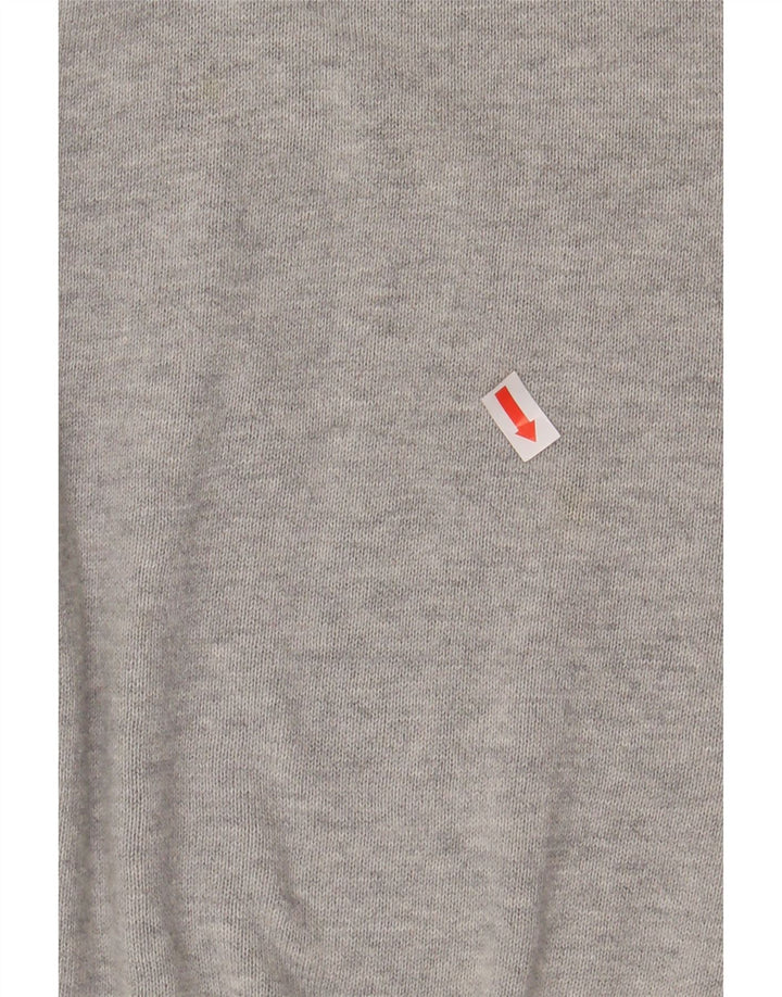 NAUTICA Mens Zip Neck Jumper Sweater Large Grey Colourblock Cotton Vintage Nautica and Second-Hand Nautica from Messina Hembry 