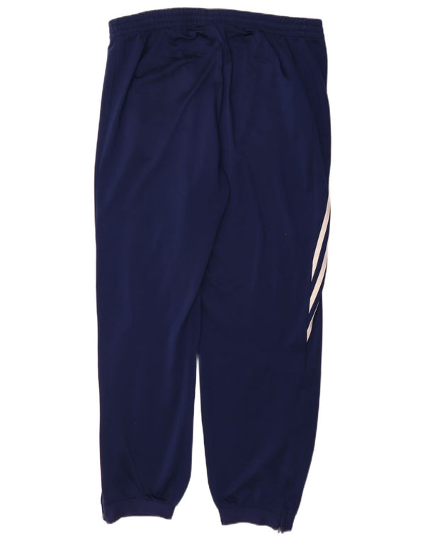 Calça de treino masculina Adidas Joggers grande poliéster azul marinho