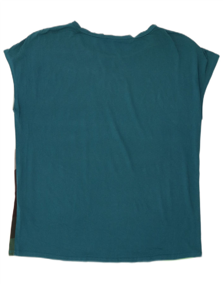 Desigual Camiseta Feminina Gráfica Top UK 14 Médio Multicolorido
