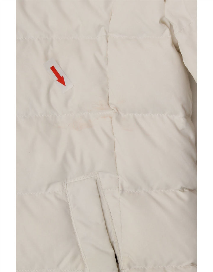 Jaqueta acolchoada feminina Tommy Hilfiger UK 6 XS poliéster branco