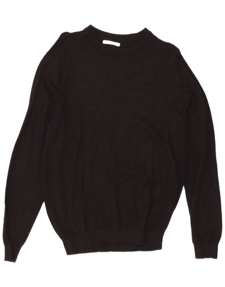 Zara Suéter masculino com gola canoa médio preto
