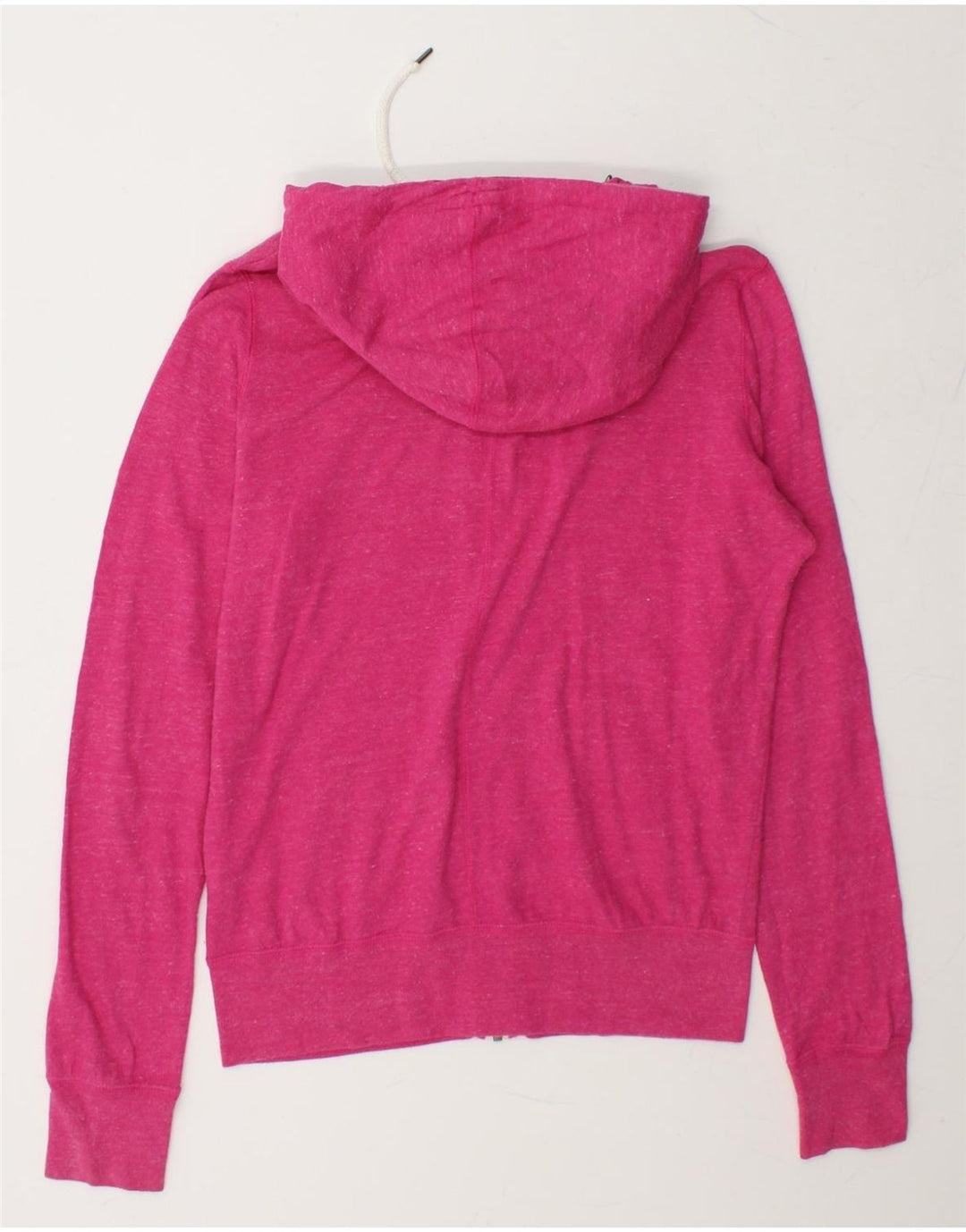 NIKE Womens Graphic Zip Hoodie Sweater UK 14 Medium Pink Cotton Vintage Nike and Second-Hand Nike from Messina Hembry 