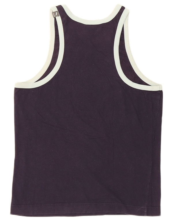 Puma Womens Graphic Vest Top UK 12 Médio Azul Marinho