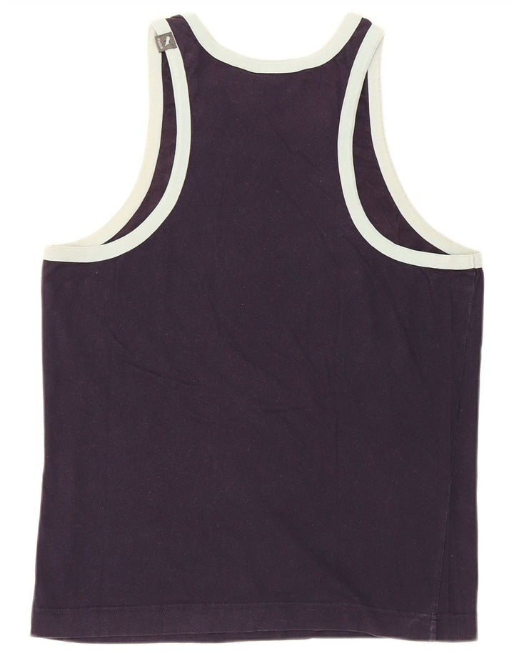 Puma Womens Graphic Vest Top UK 12 Médio Azul Marinho