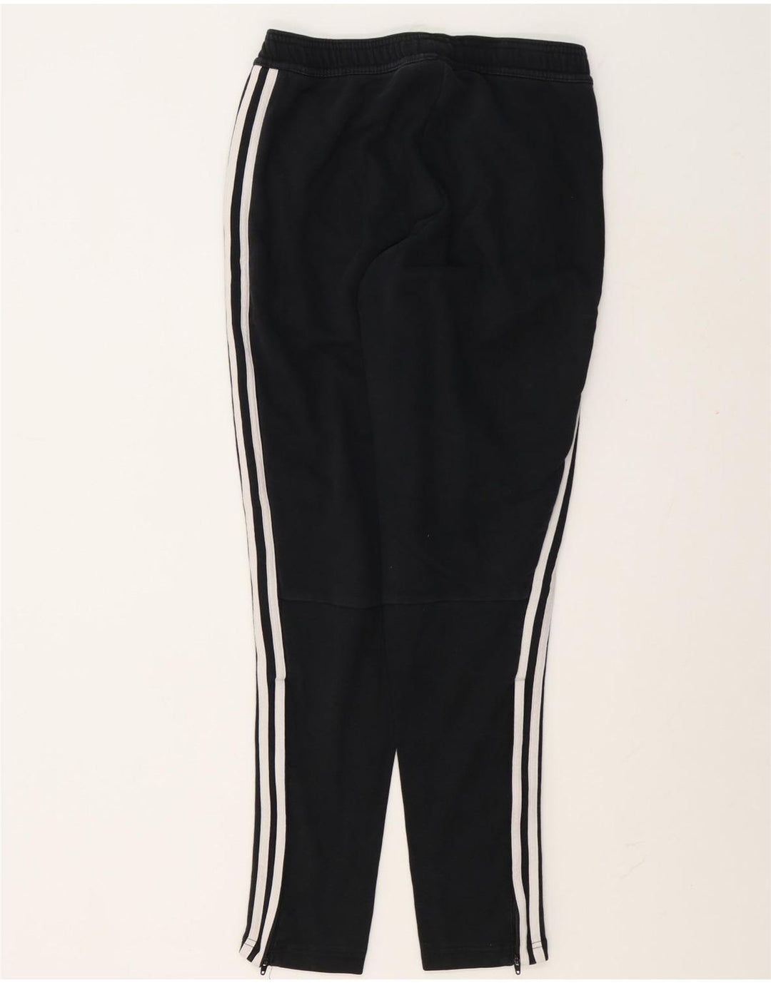 Calça de treino masculina Adidas pequena de algodão preto