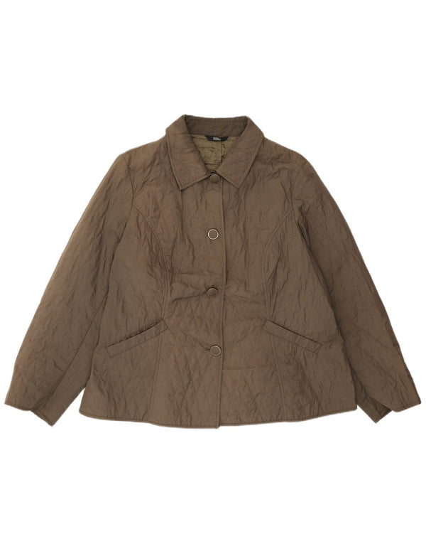 Jaqueta acolchoada feminina Marks & Spencer UK 22 3XL poliéster verde