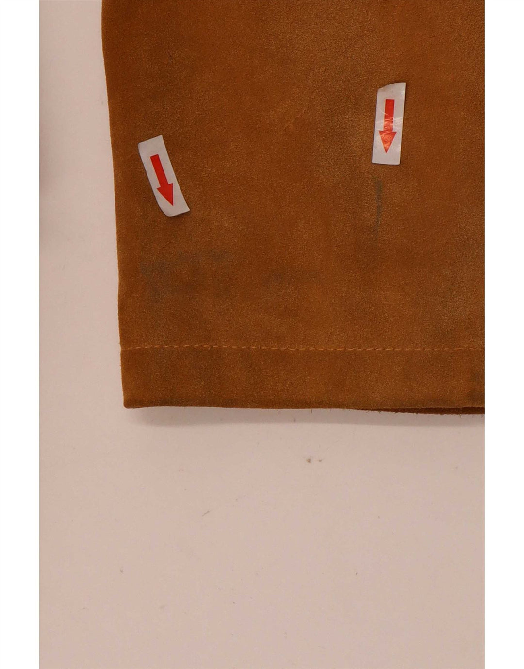 Sobretudo feminino vintage de camurça IT 42 couro bege médio