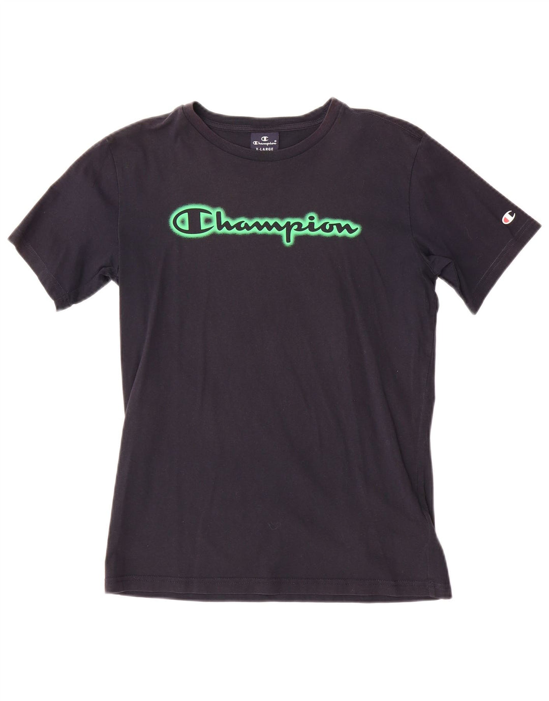 Camiseta gráfica CHAMPION Boys 13-14 anos XL azul marinho algodão