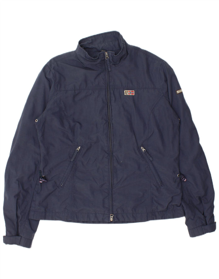 Jaqueta de chuva feminina Napapijri UK 18 XL azul marinho poliamida