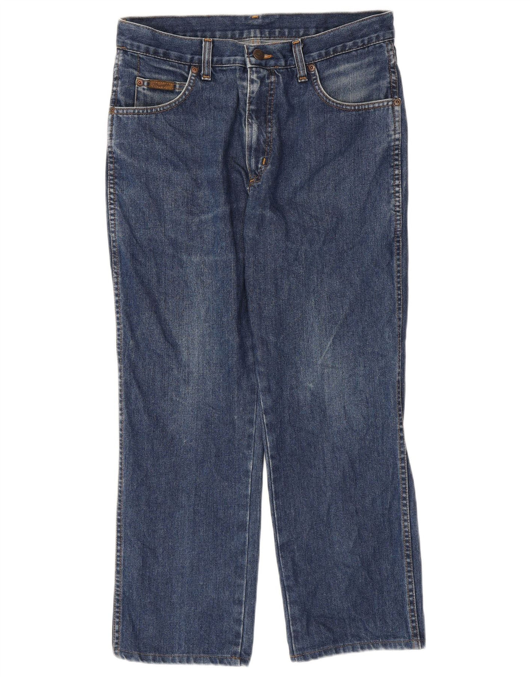 WRANGLER Masculino Texas Straight Jeans W32 L26 Azul Algodão