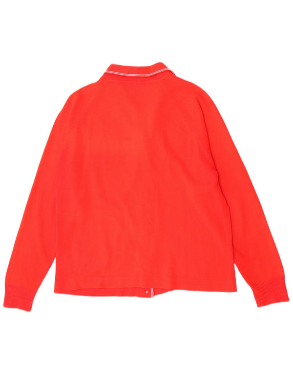 Vintage Womens Cardigan Sweater UK 14 Medium Red Acrylic
