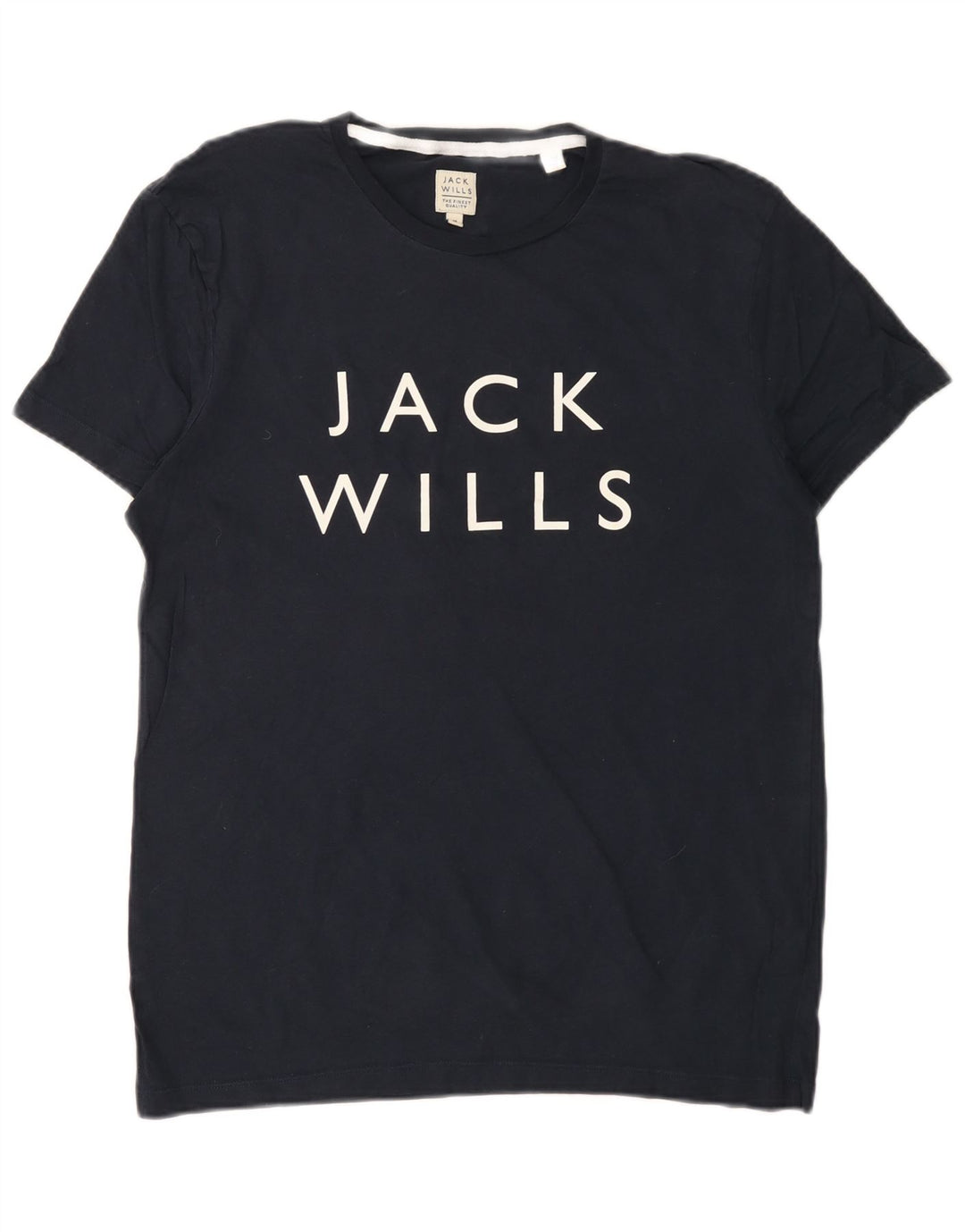 JACK WILLS Camiseta masculina gráfica Top médio algodão azul marinho
