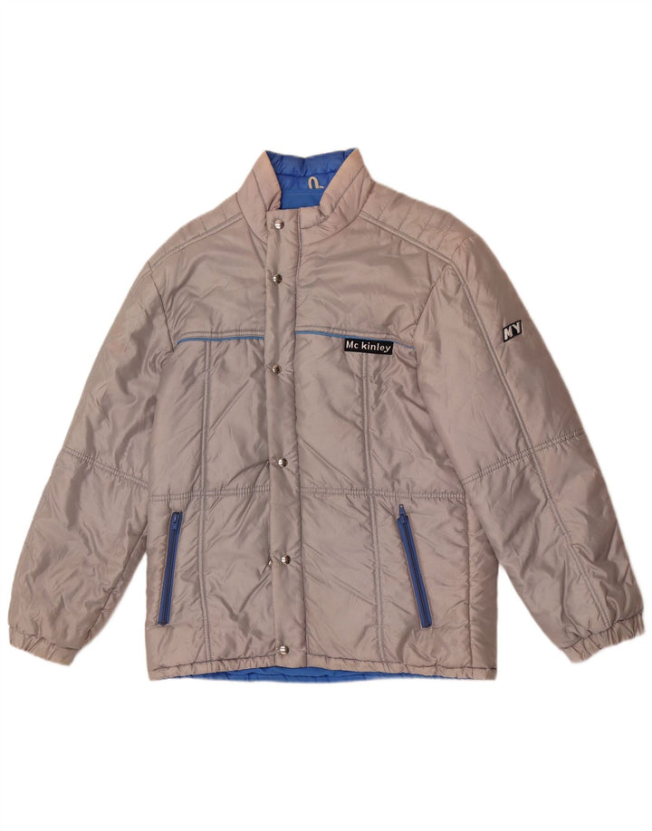 Jaqueta acolchoada com capuz masculina MC Kinley IT 46 poliéster cinza pequeno