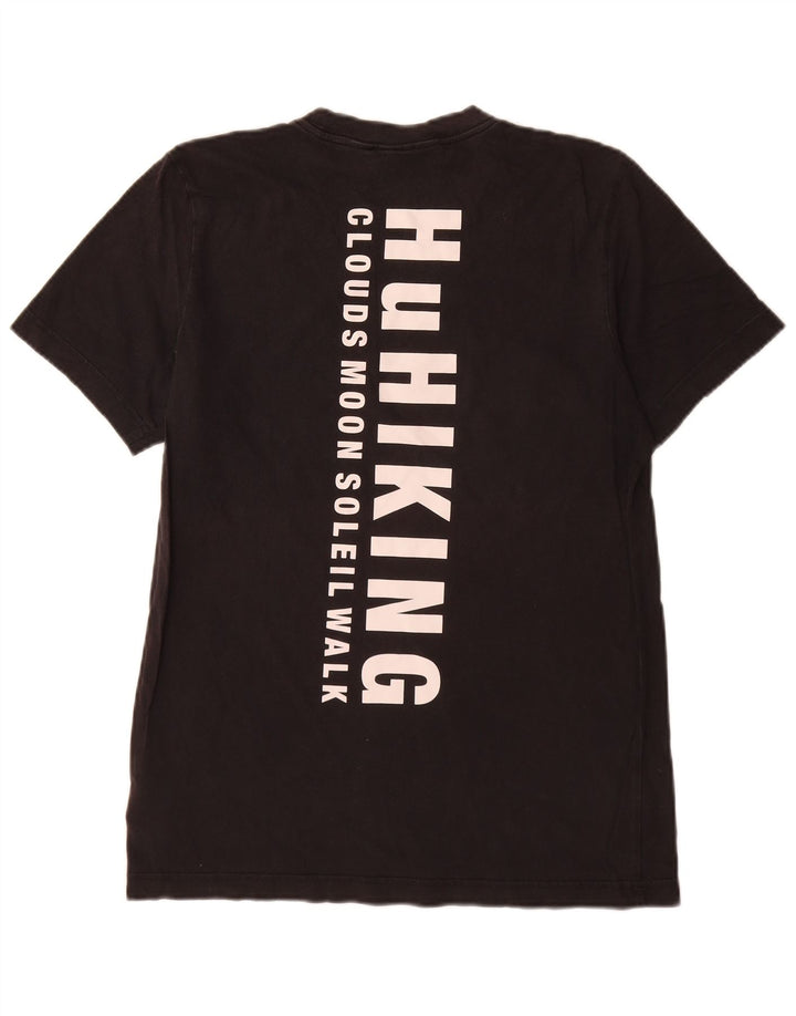 Camiseta feminina Adidas Pharrell Williams com estampa gráfica pequena de algodão preto