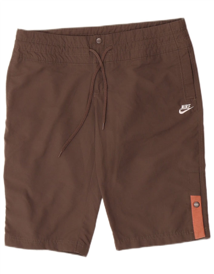 Shorts Chino Feminino Nike UK 8/10 Pequeno W34 Marrom Poliéster