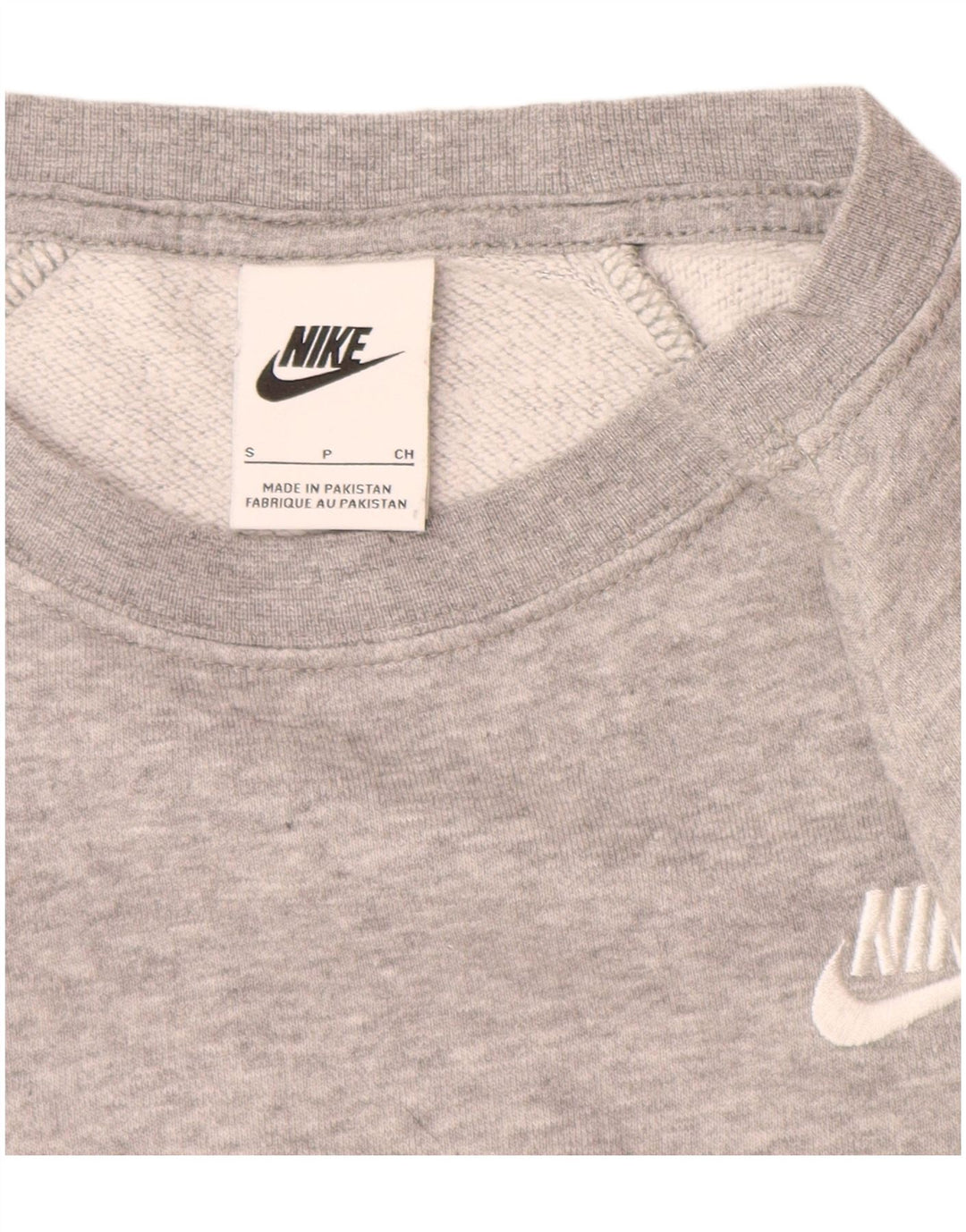 Moletom feminino NIKE UK 10 pequeno cinza algodão