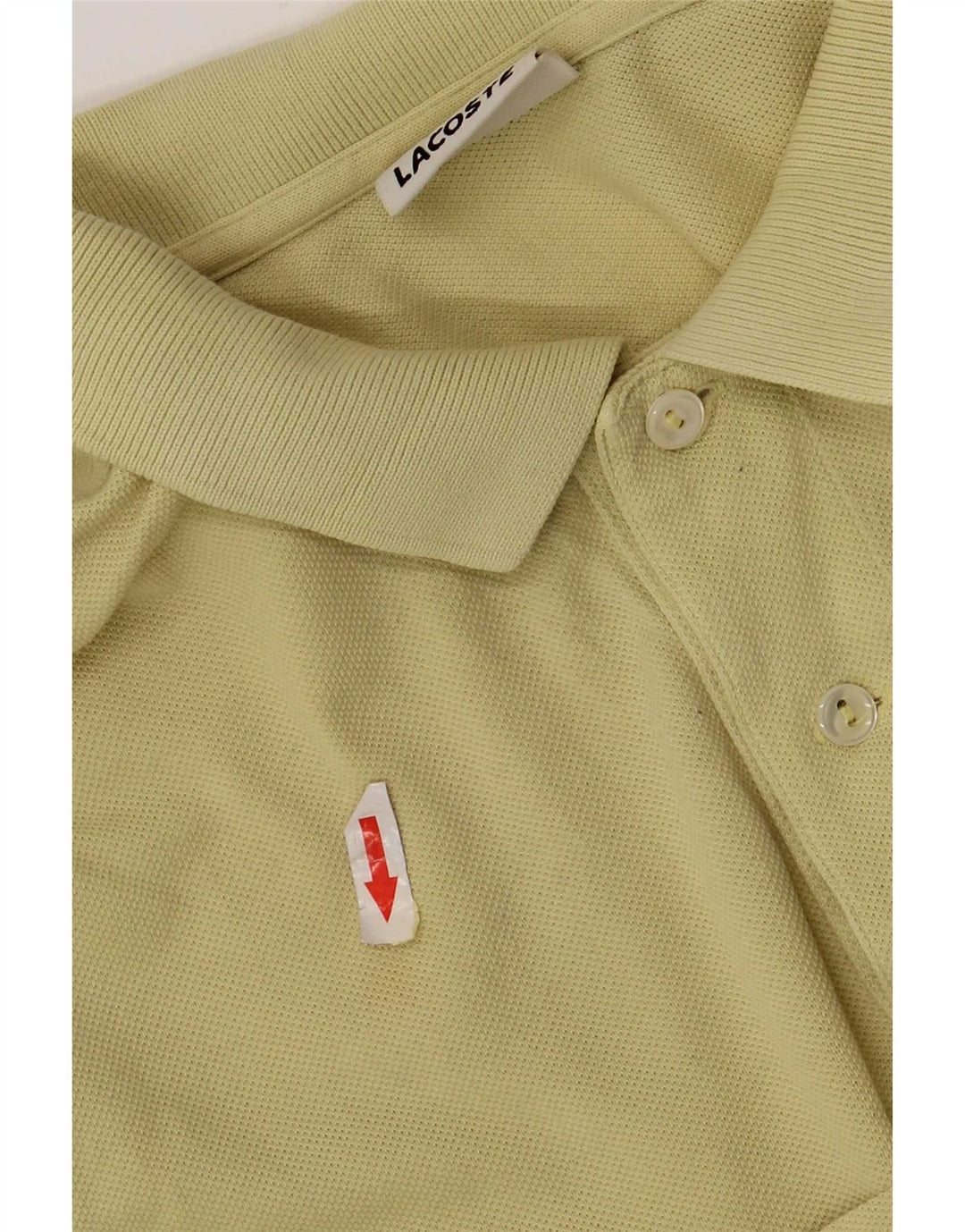 Camisa polo masculina Lacoste Regular Fit tamanho 4 médio algodão amarelo