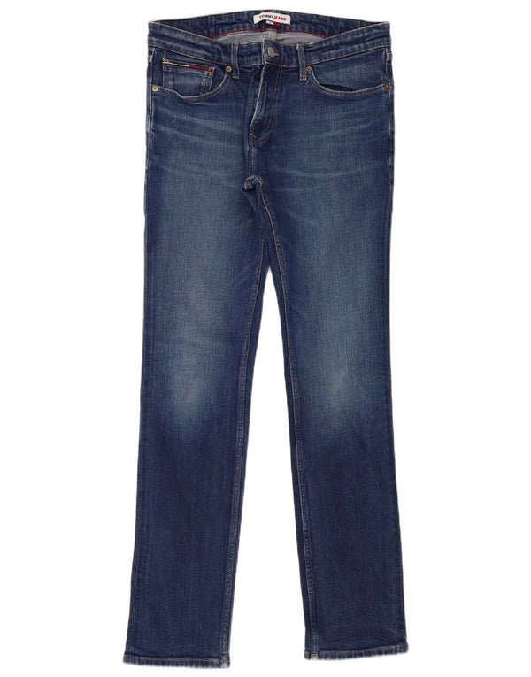 Tommy Hilfiger Masculino Scanton Slim Jeans W32 L34 Azul Algodão