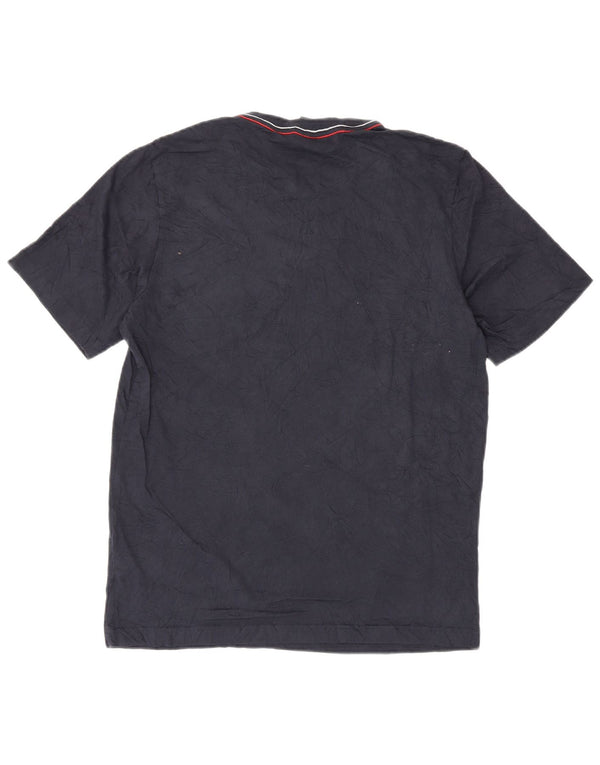 Adidas Mens Graphic T-Shirt Top Médio Algodão Azul Marinho