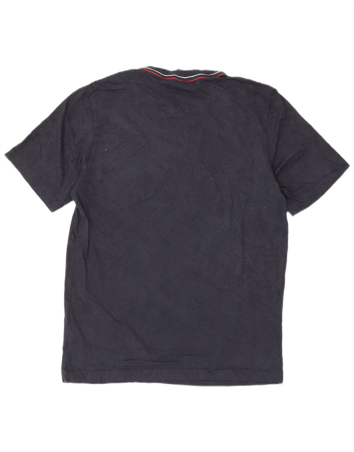 Adidas Mens Graphic T-Shirt Top Médio Algodão Azul Marinho