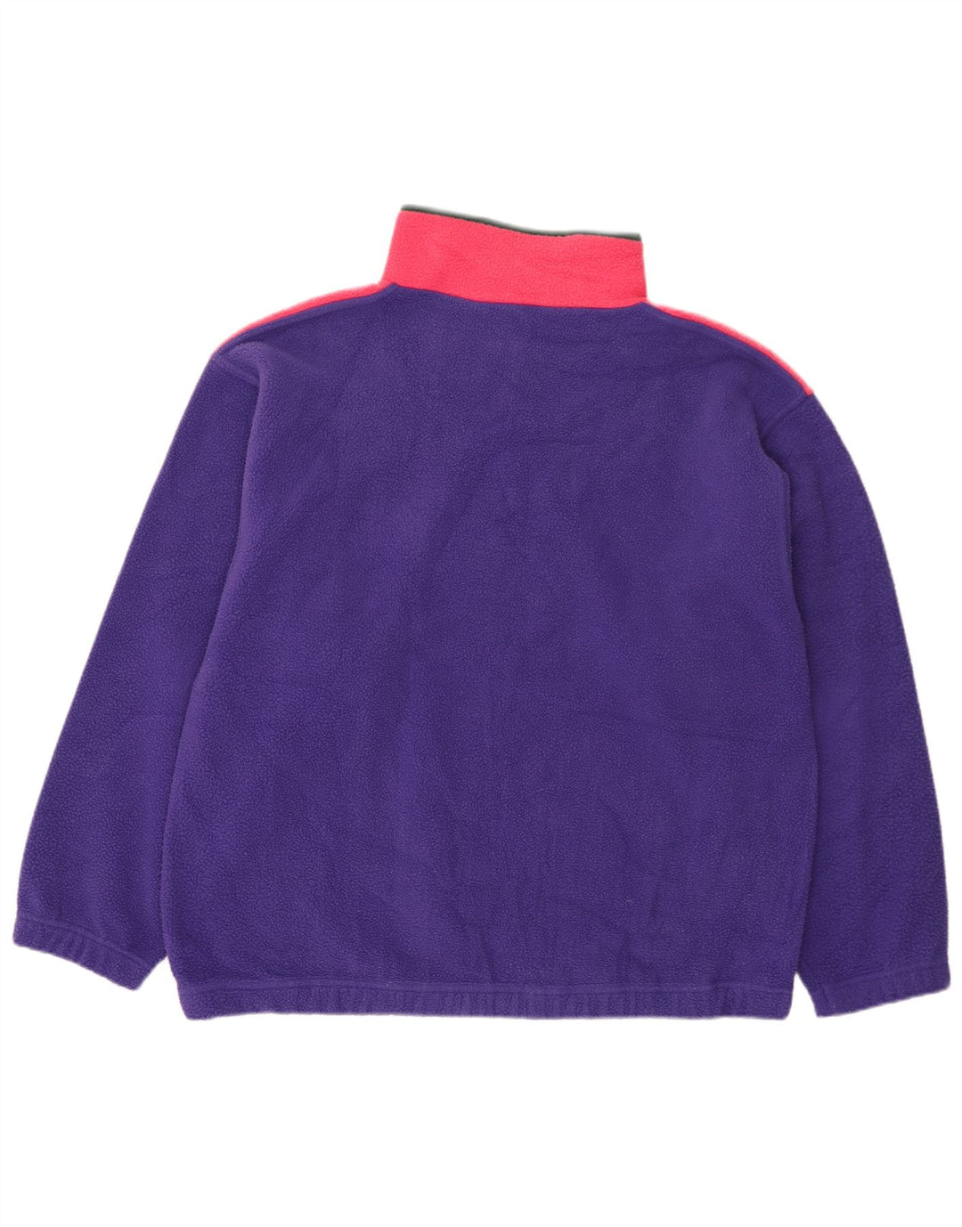 Poliéster roxo Colourblock da ligação em ponte XL do velo do pescoço do botão dos homens do vintage