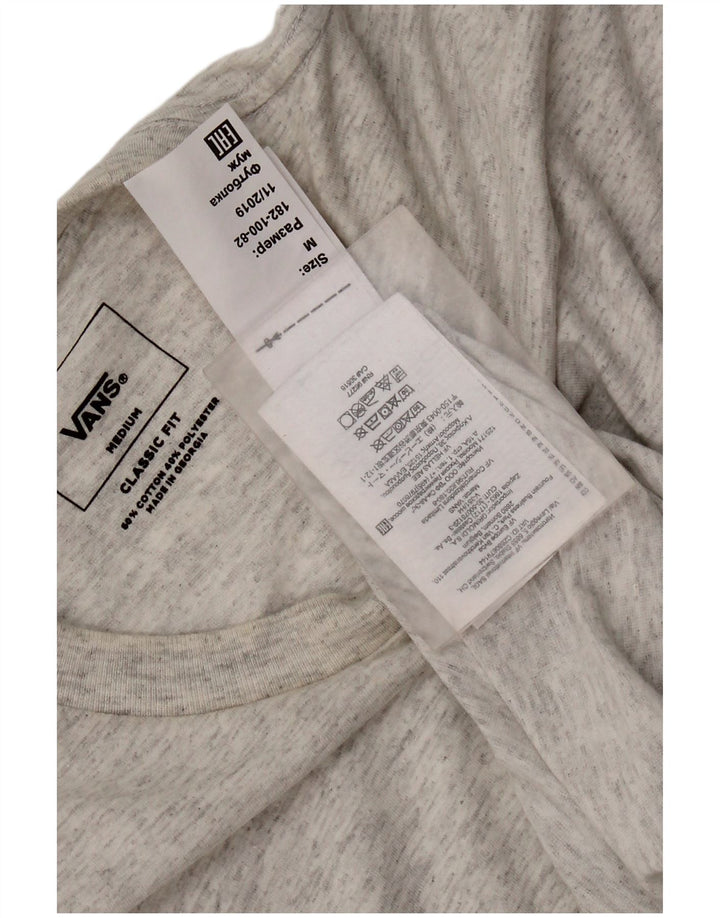 Camiseta masculina Vans Classic Fit Top cinza médio algodão manchado