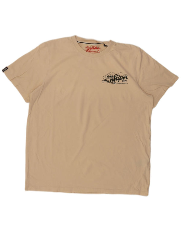 Camiseta masculina Superdry Top 2XL algodão bege