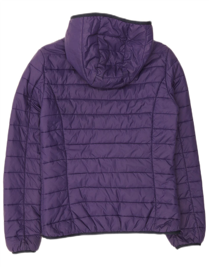 Jaqueta feminina acolchoada com capuz North Sails UK 14 nylon roxo médio