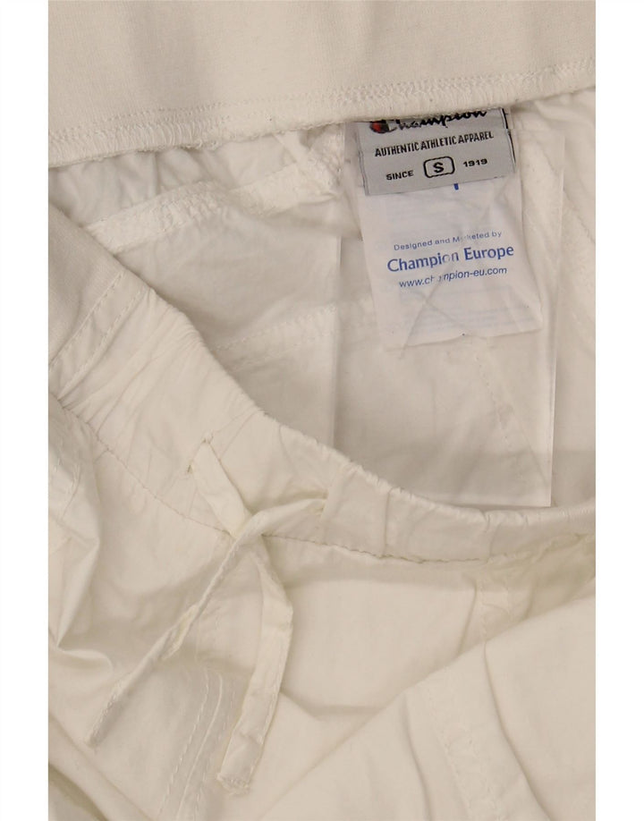 CHAMPION Womens Capri Tracksuit Trousers Joggers UK 10 Small  White Cotton Vintage Champion and Second-Hand Champion from Messina Hembry 