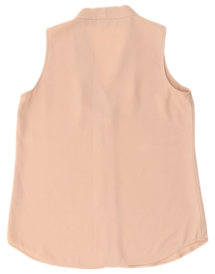 Blusa feminina sem mangas Calvin Klein, tamanho 14, grande, rosa, poliéster