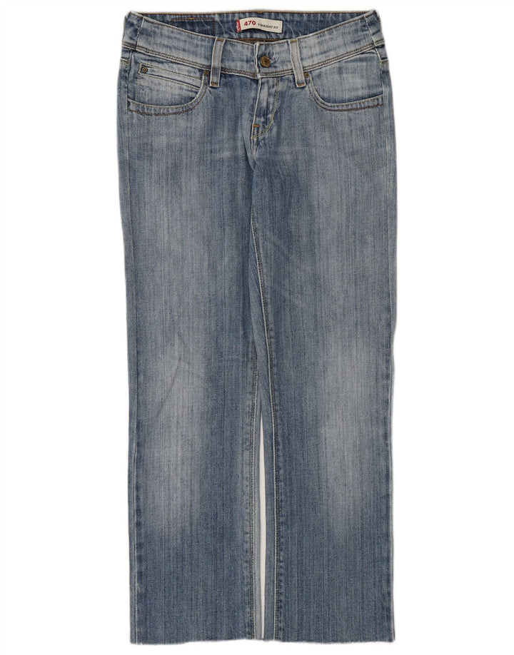Calça jeans feminina Levi's 470 Straight W28 L26 azul