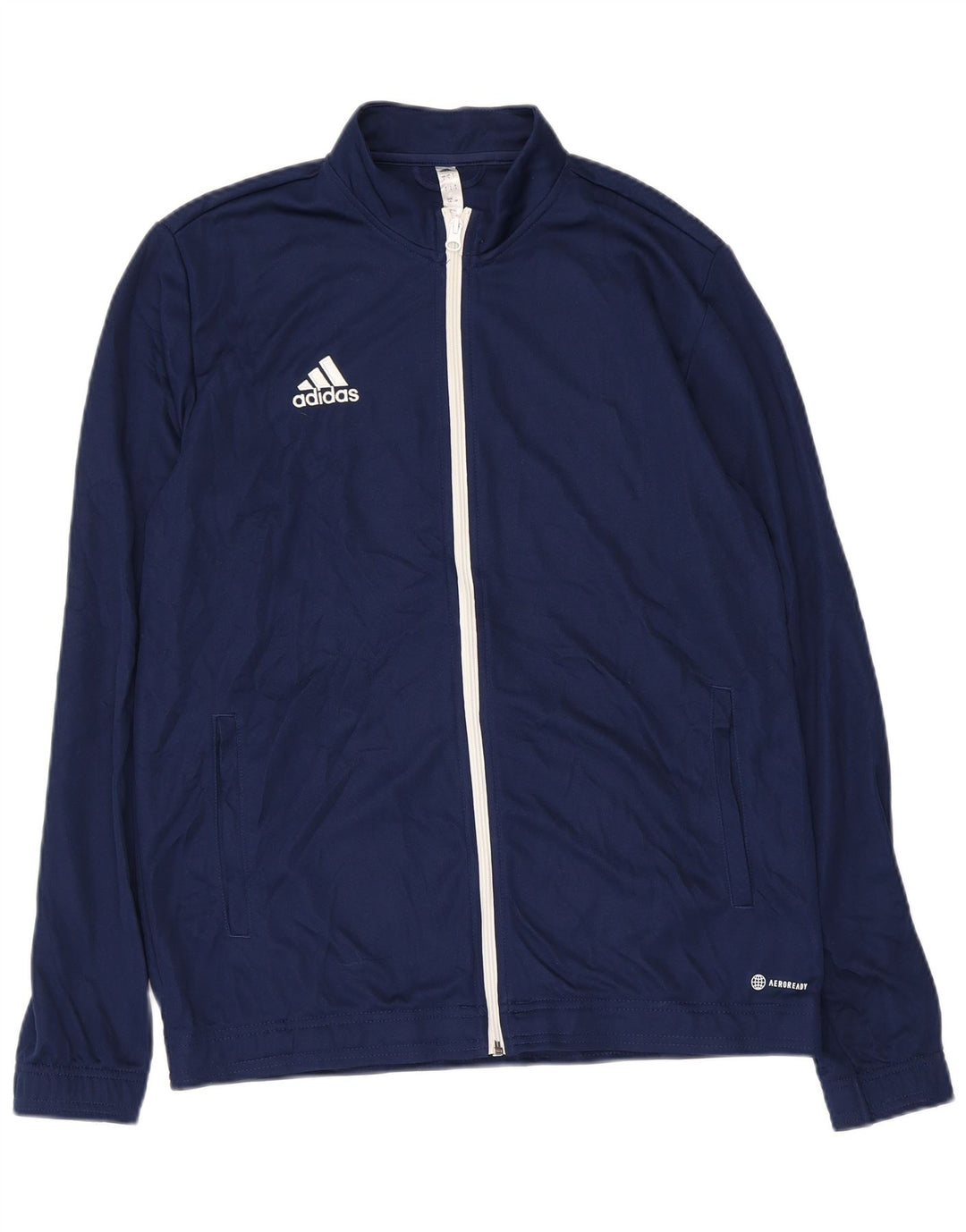 Adidas Mens Aeroready Tracksuit Top Jaqueta Grande Poliéster Azul Marinho