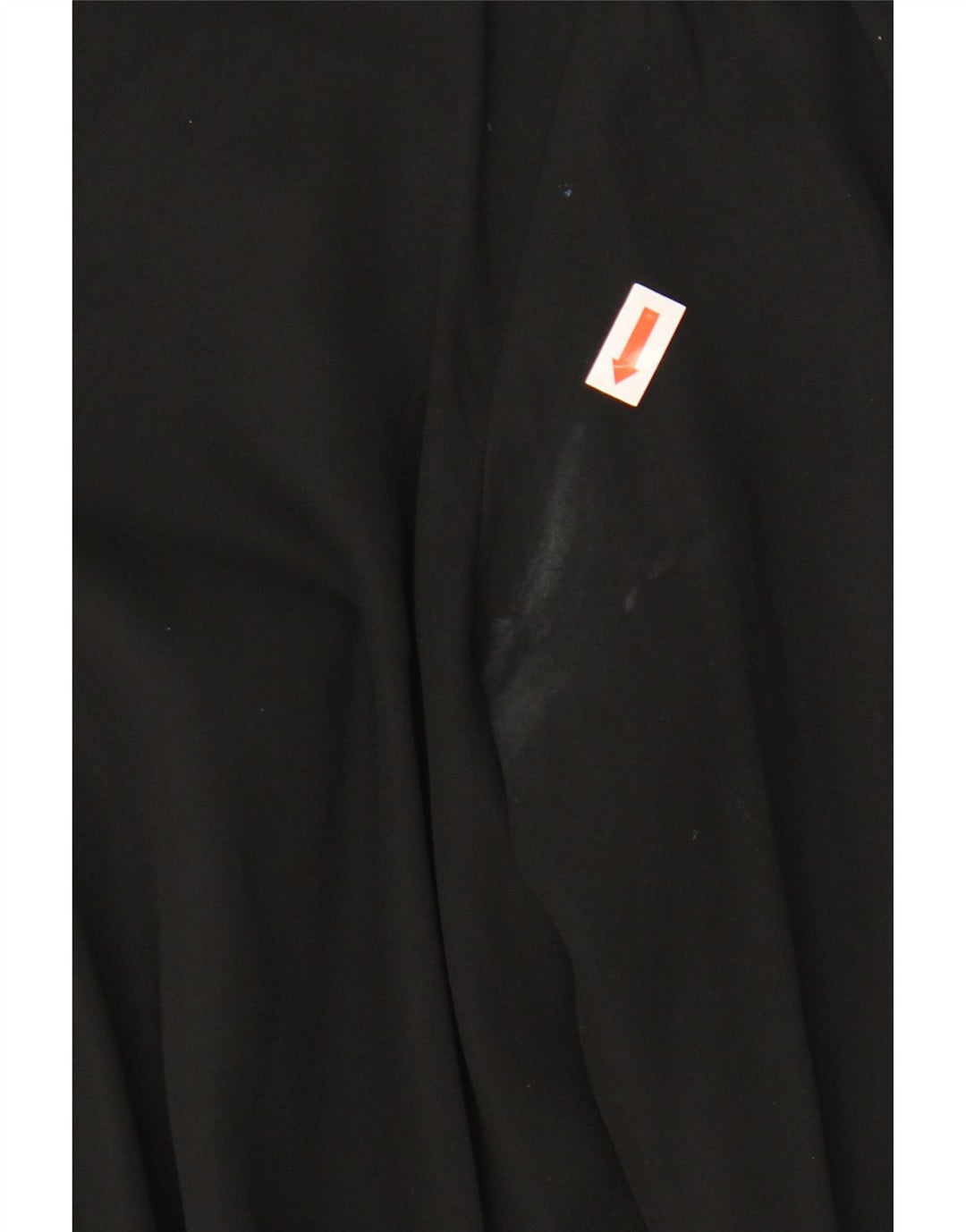 Blusa feminina Zara manga comprida com gravata frontal Reino Unido 10 pequeno poliéster preto