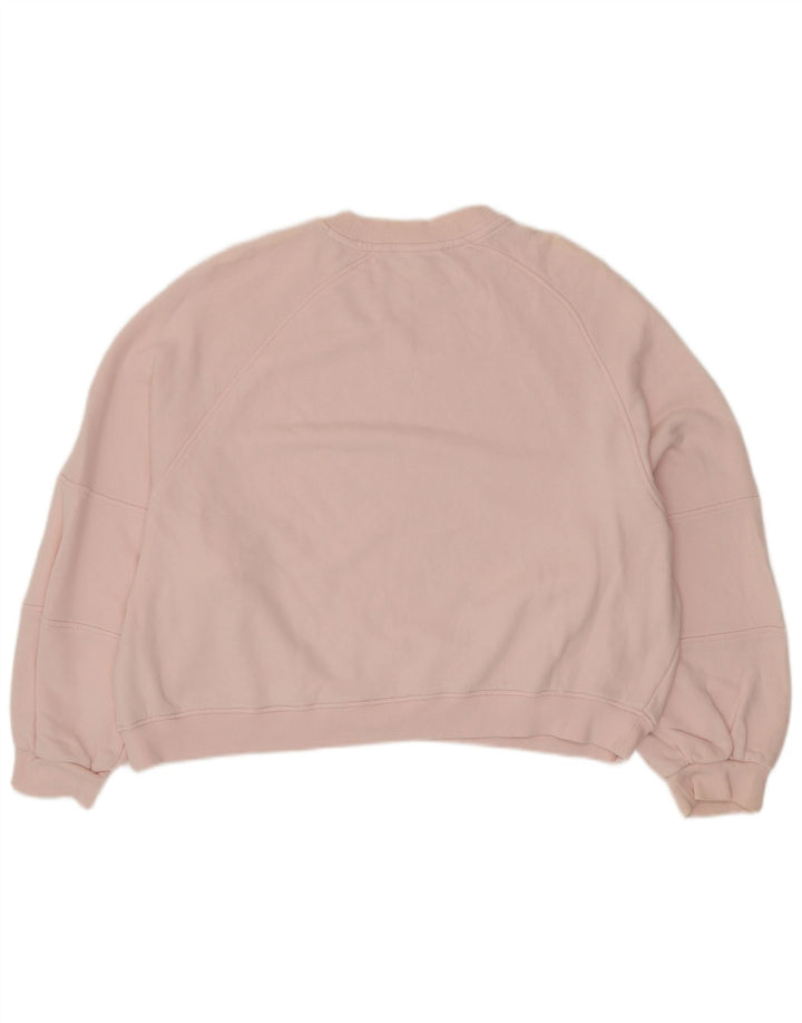 TOMMY HILFIGER moletom feminino oversized gráfico jumper UK 20 2XL rosa