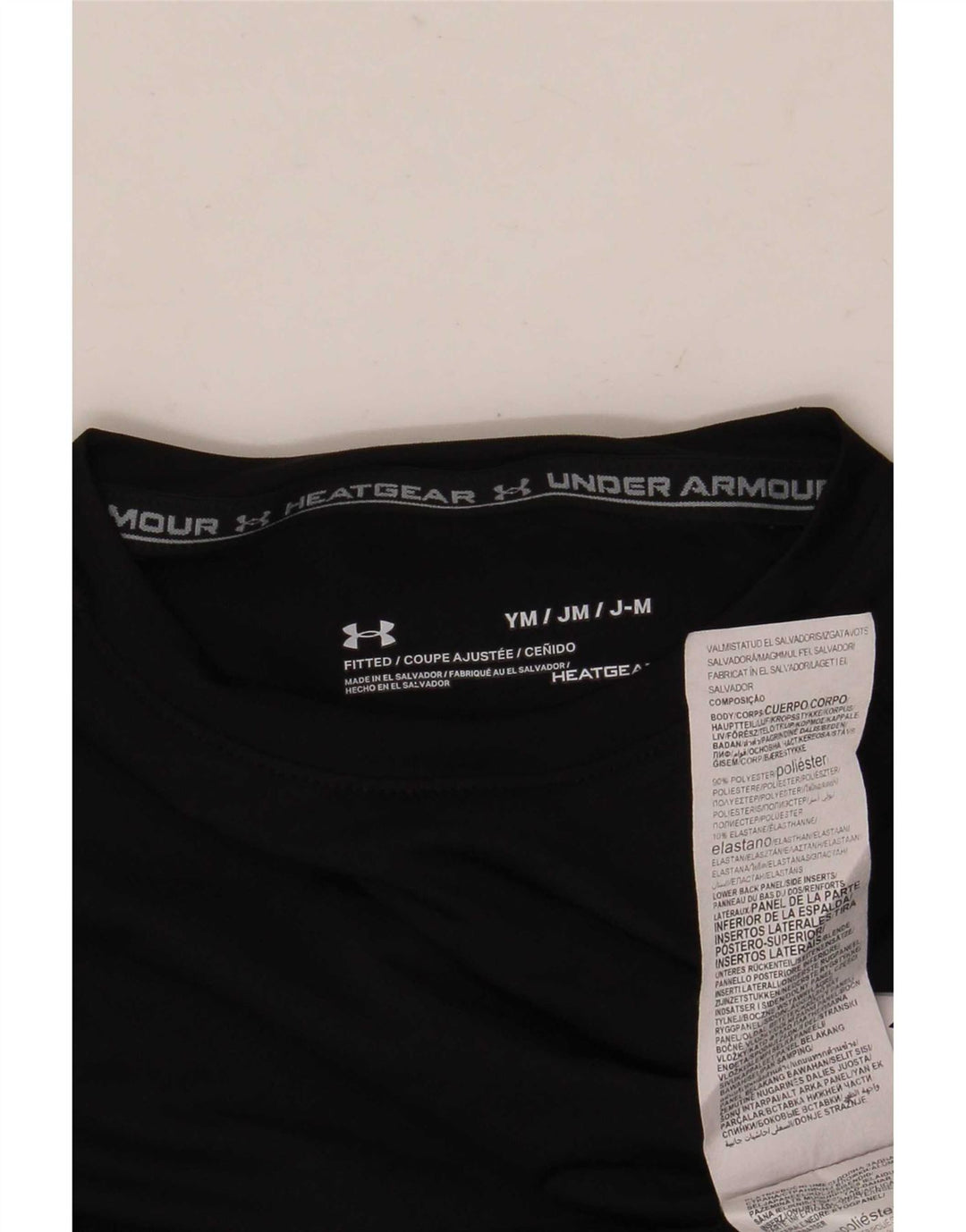 Under Armour Boys Heat Gear Top manga comprida 9-10 anos médio preto