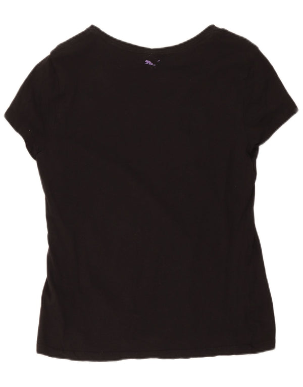 Camiseta feminina Puma Graphic UK 14 grande algodão preto