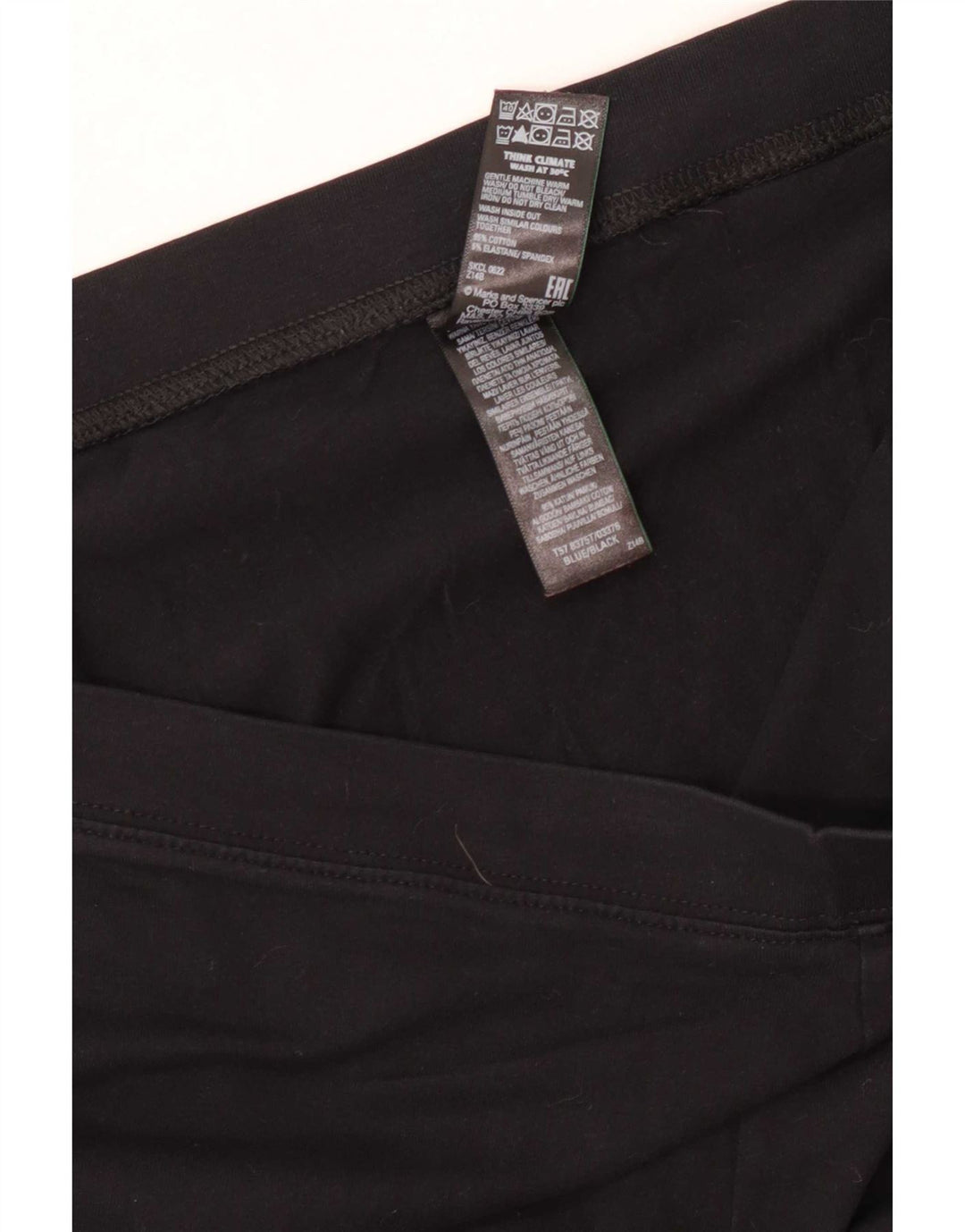 Leggings femininos Marks & Spencer UK 20 2XL algodão preto