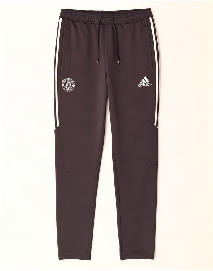 Calça de treino masculina Adidas Manchester United grande cinza poliéster