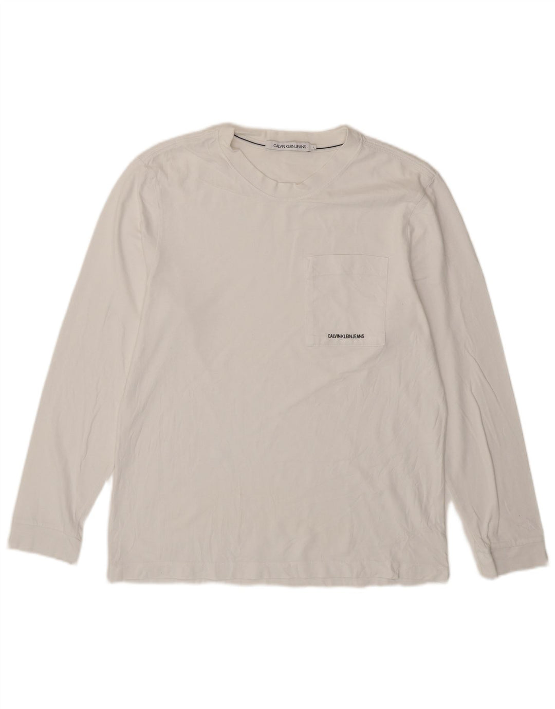 Calvin Klein Jeans Masculino Top Manga Longa Grande Branco